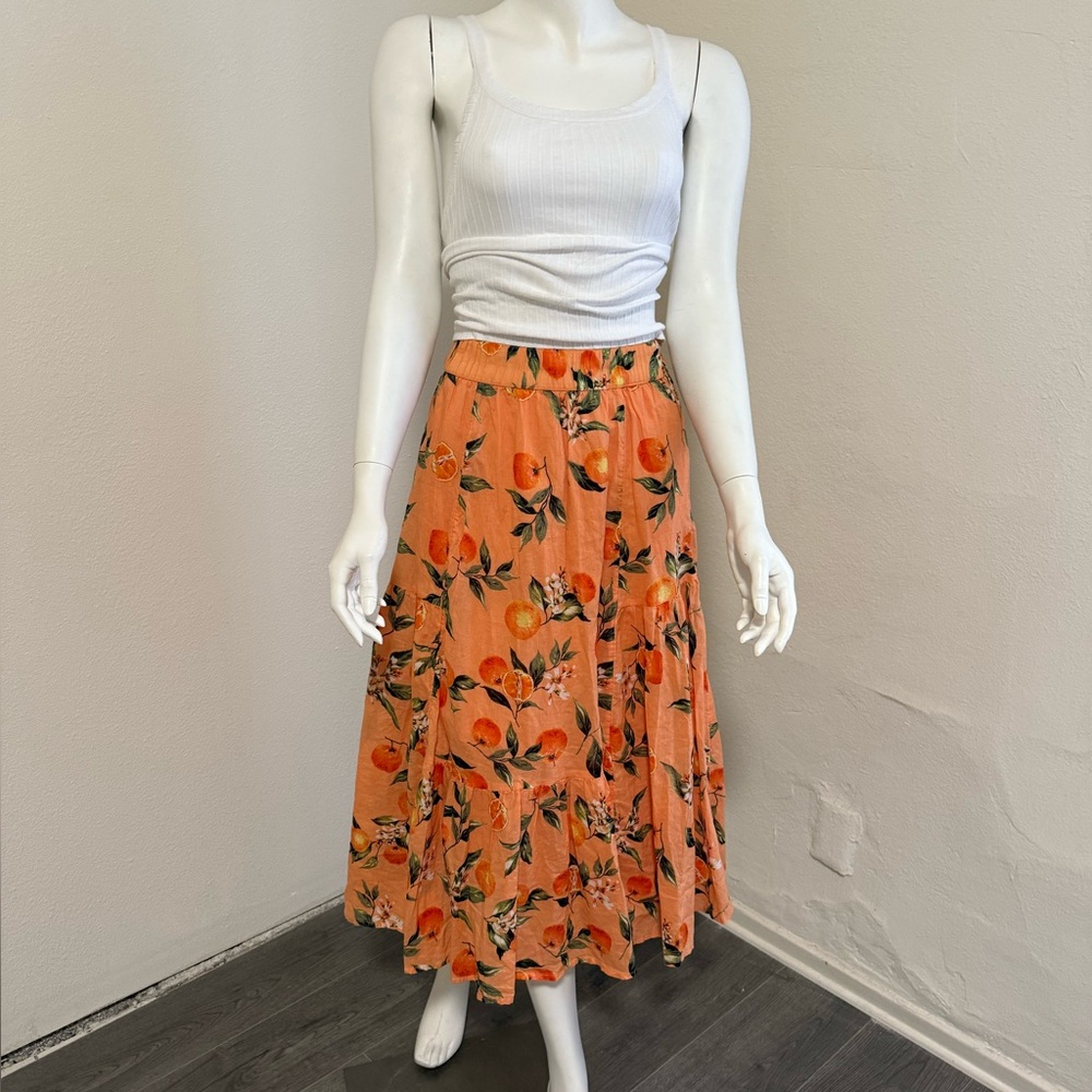 Floral Orange Skirt by LOFTS PETITES